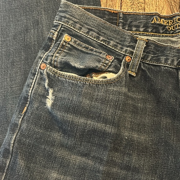 American Eagle Original Straight Leg Denim Jeans - Picture 4 of 7